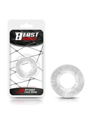 Anillo para el Pene Striped Super Flexible 19 cm Transparente
