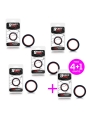 Pack 41 Anillo para el Pene Silicona Rojo y Negro 36cm