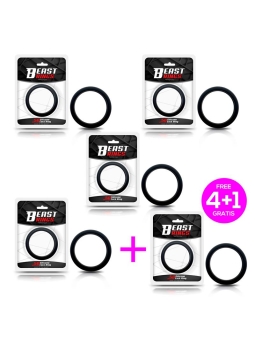 Pack 41 Anillo para el Pene Silicona Solida 5 cm Negro