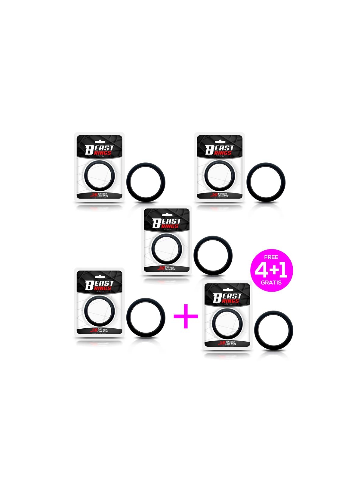Pack 41 Anillo para el Pene Silicona Solida 5 cm Negro