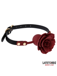 Mordaza Bola Transpitable con Adorno de Rosa Ajustable 47 56 cm