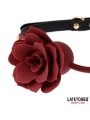 Mordaza Bola Transpitable con Adorno de Rosa Ajustable 47 56 cm