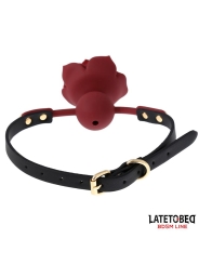 Mordaza Bola Transpitable con Adorno de Rosa Ajustable 47 56 cm