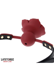 Mordaza Bola Transpitable con Adorno de Rosa Ajustable 47 56 cm