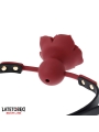 Mordaza Bola Transpitable con Adorno de Rosa Ajustable 47 56 cm