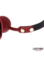 Mordaza Bola Transpitable con Adorno de Rosa Ajustable 47 56 cm