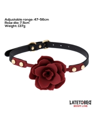 Mordaza Bola Transpitable con Adorno de Rosa Ajustable 47 56 cm