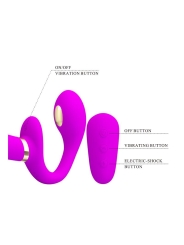 Thunderbird Vibrador para Parejas sin Arnes con Control Remoto