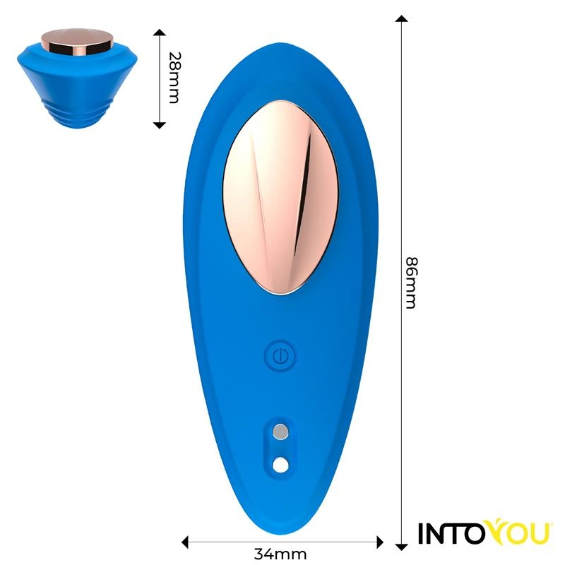 Vibrador de Braguita con APP Silicona Azul