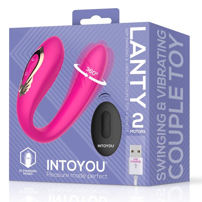 Lanty Vibrador para Parejas con Oscilacion 360º y Control Remoto