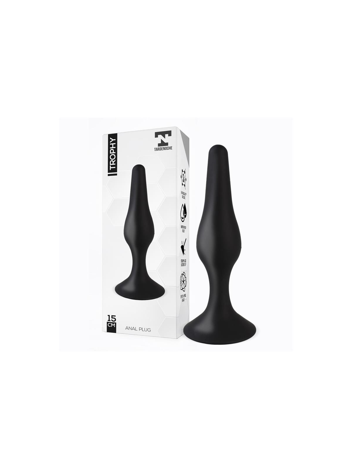 Trophy Plug Anal 15 cm Silicona Negro