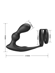Marshall Plug Anal con Vibracion y Anillo para el Pene y Testiculos
