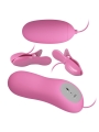 Pinzas para Pezones y Huevo Vibrador con Electro shock