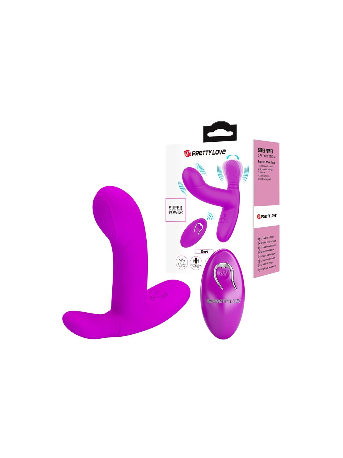 Geri Estimulador con Vibracion y Licking con Control Remoto