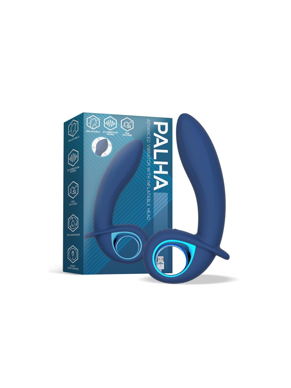 Vibrador Alpha Advanced con Funcion de Inflado y Vibracion USB Silicona