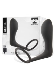 Ansel Plug Anal con Vibracion y Anillo USB Silicona