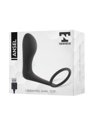 Ansel Plug Anal con Vibracion y Anillo USB Silicona