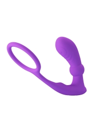 Warren Plug Anal y Anillo para el Pene con Vibracion y Pulsacion a Control Remoto