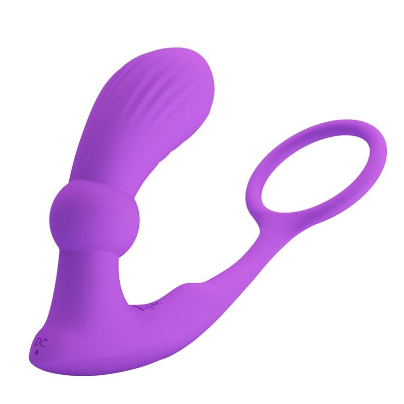 Warren Plug Anal y Anillo para el Pene con Vibracion y Pulsacion a Control Remoto