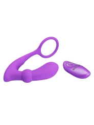 Warren Plug Anal y Anillo para el Pene con Vibracion y Pulsacion a Control Remoto