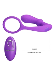 Warren Plug Anal y Anillo para el Pene con Vibracion y Pulsacion a Control Remoto