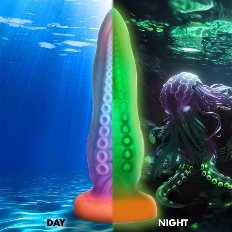Dildo Tentaculo Brilla en la Oscuridad