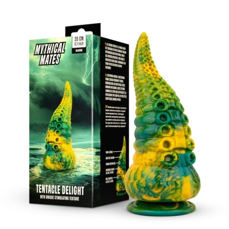 Dildo Tentacle Delight Green and Yellow