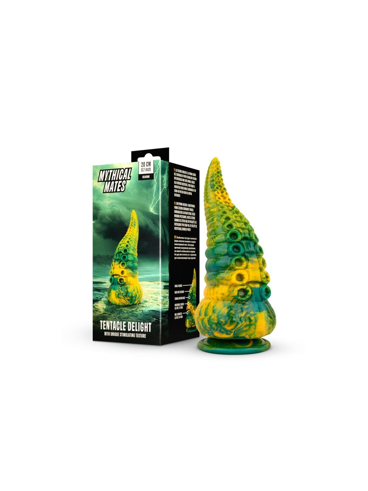 Dildo Tentacle Delight Green and Yellow