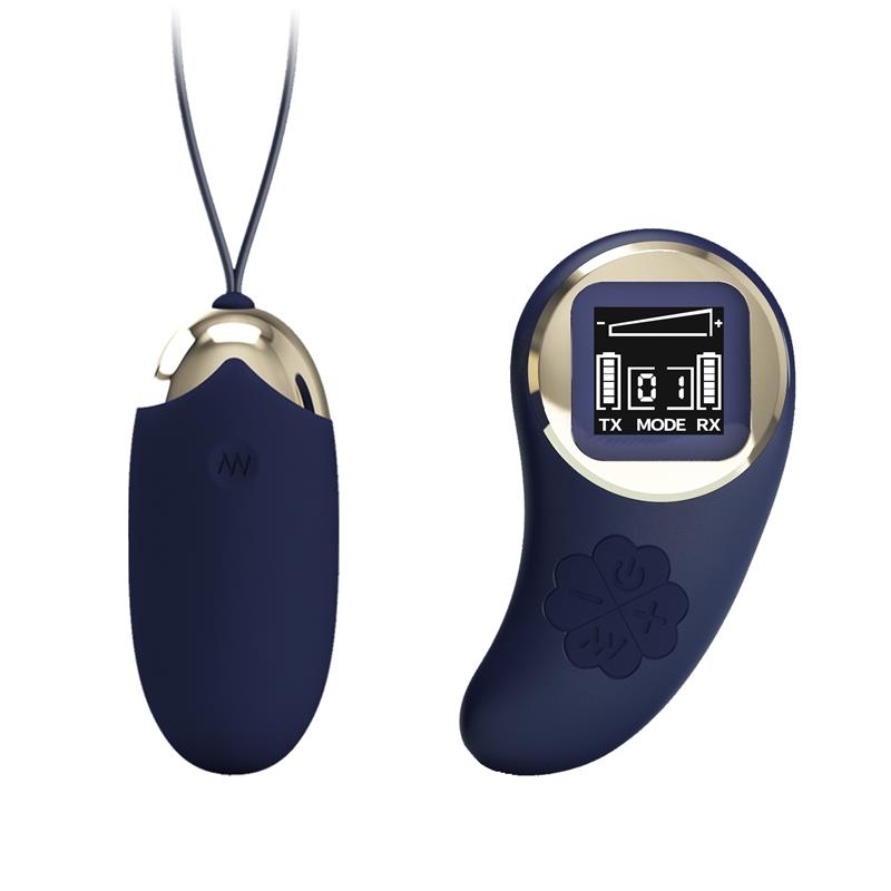 Mina Huevo Vibrador con Control Remoto Pantalla Digital Azul Mina Huevo Vibrador con Control Remoto Pantalla Digital Azul