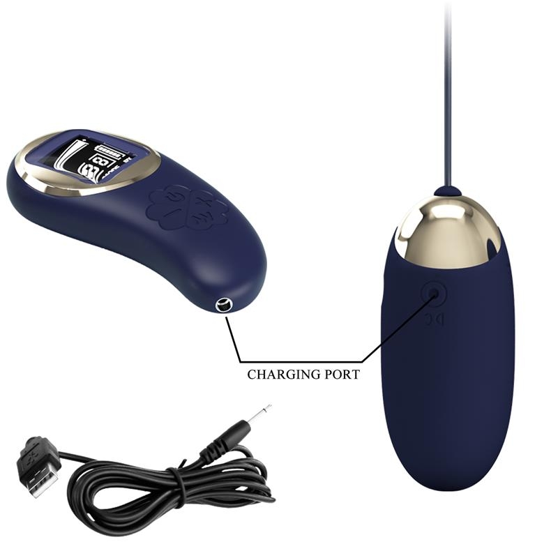 Mina Huevo Vibrador con Control Remoto Pantalla Digital Azul Mina Huevo Vibrador con Control Remoto Pantalla Digital Azul