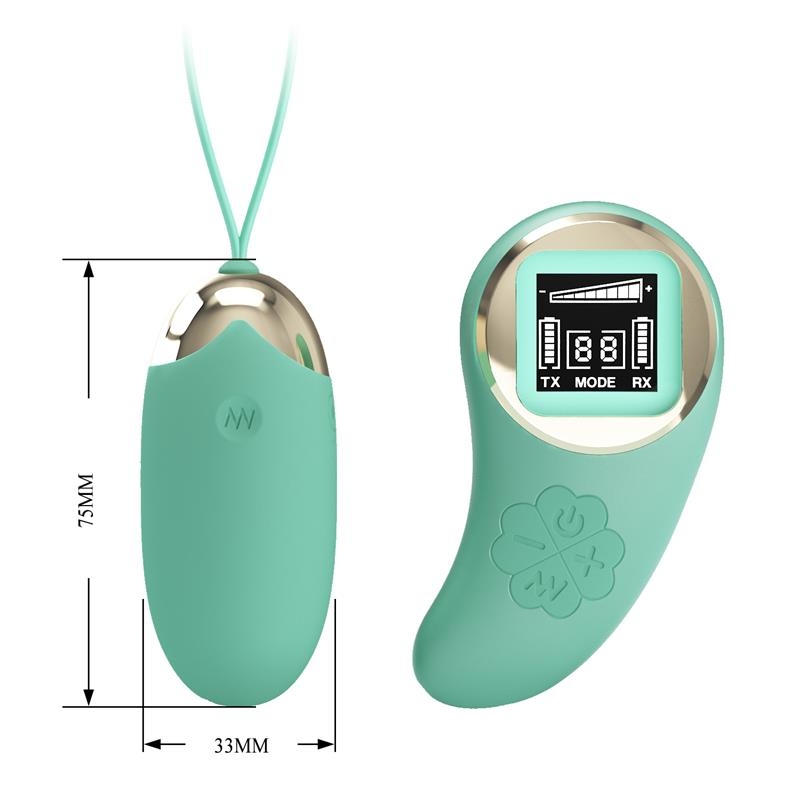 Mina Huevo Vibrador con Control Remoto Pantalla Digital Verde Mina Huevo Vibrador con Control Remoto Pantalla Digital Verde