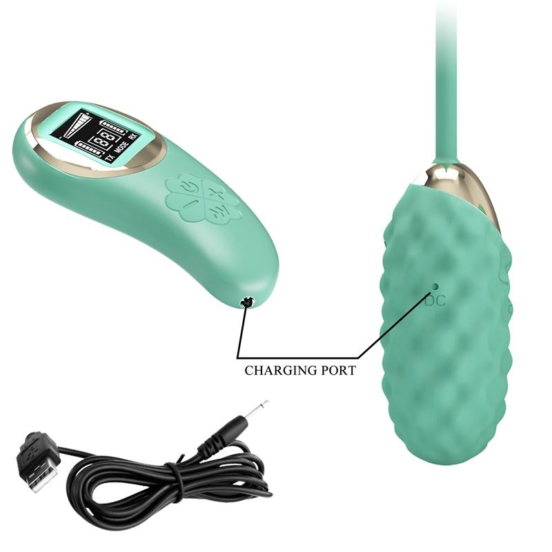 Vivian Huevo Vibrador con Control Remoto Pantalla Digital Verde Vivian Huevo Vibrador con Control Remoto Pantalla Digital Verde