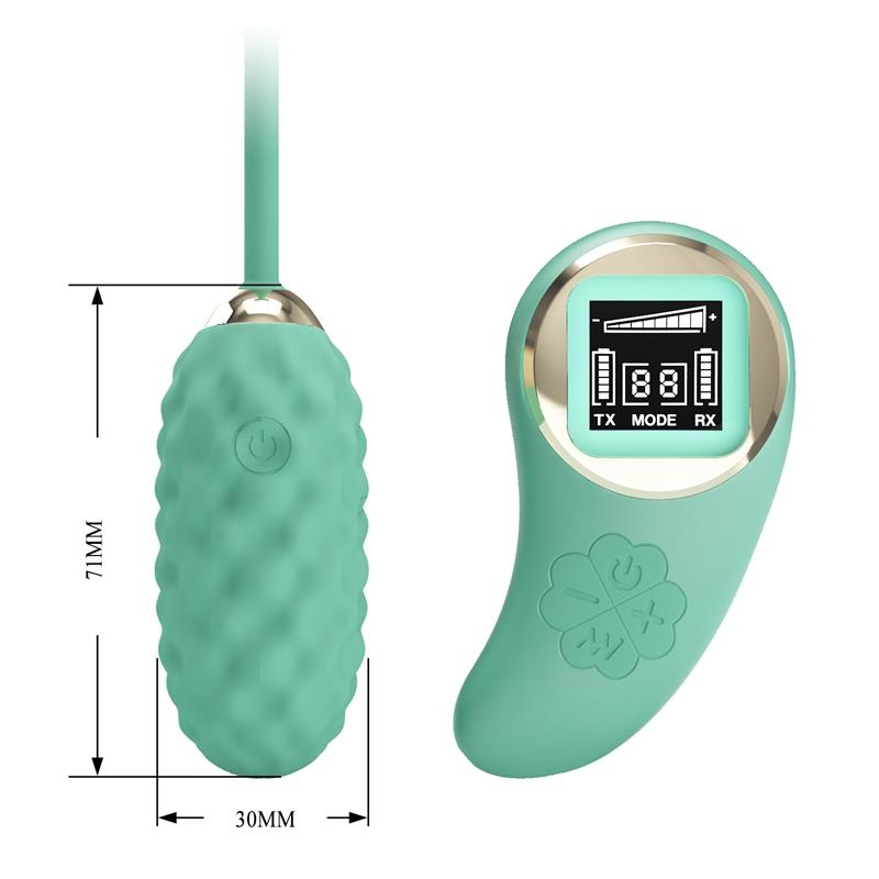 Vivian Huevo Vibrador con Control Remoto Pantalla Digital Verde Vivian Huevo Vibrador con Control Remoto Pantalla Digital Verde