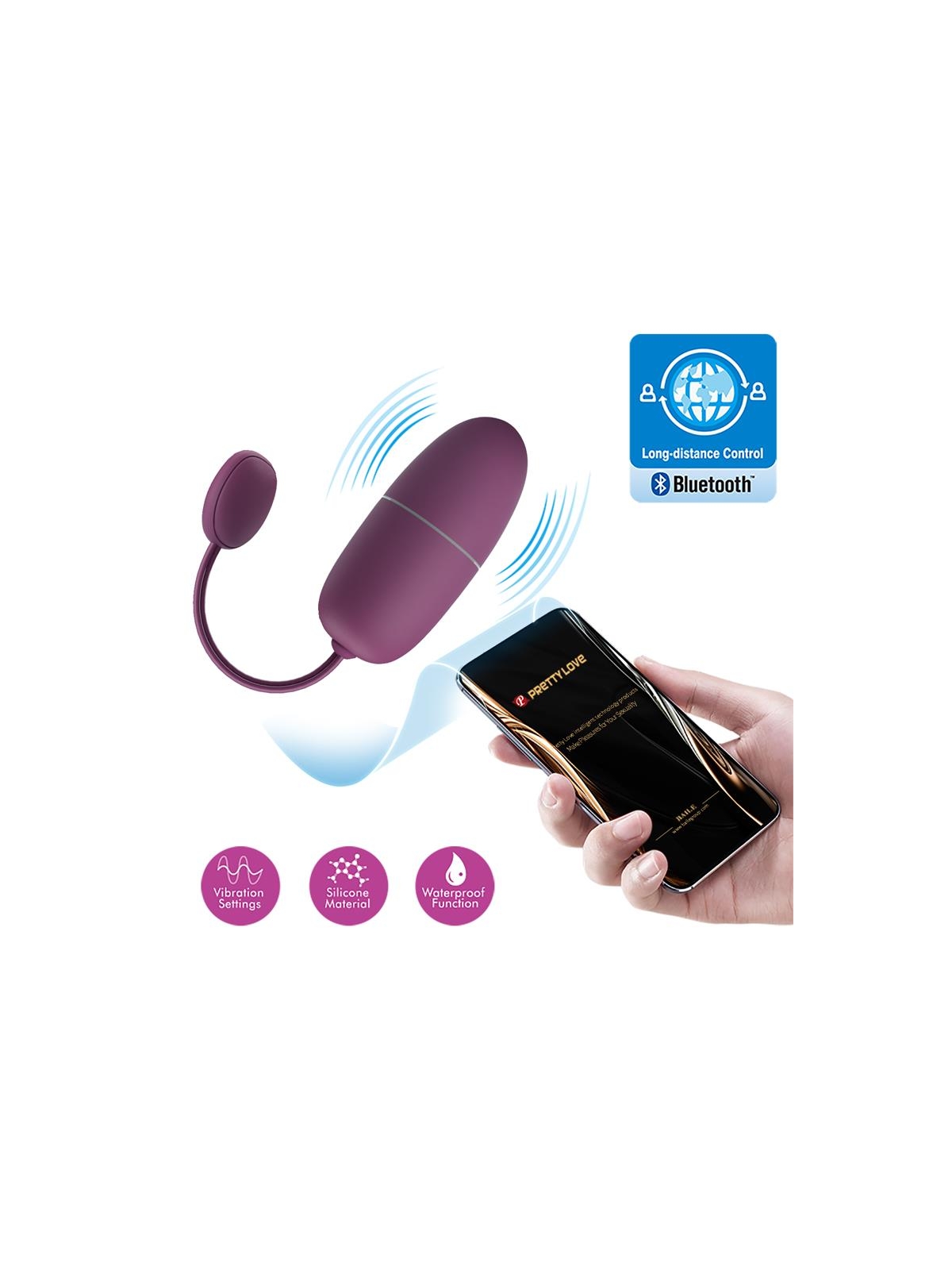 Nymph Huevo Vibrador con APP