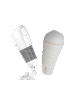 Masturbador con Vibracion Hedy Blanco Vagina