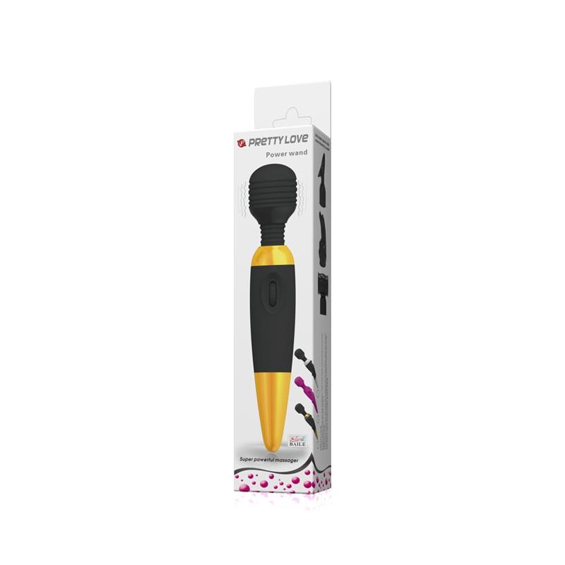 Pretty Love Masajeador Power Wand Negro y Dorado Pretty Love Masajeador Power Wand Negro y Dorado