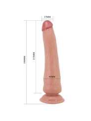 Dildo Realista con Piel Deslizante Bronceado 25 cm