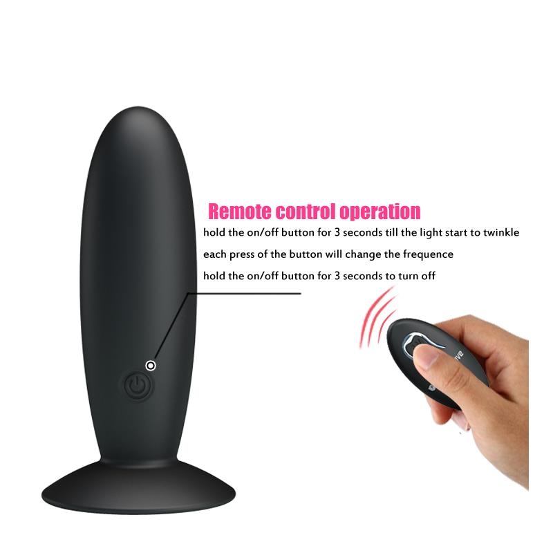 Plug Anal con Control Remoto Color Negro Plug Anal con Control Remoto Color Negro