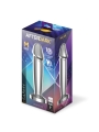 Sarmy Plug Anal Cromado con Vibracion USB Magnetico Talla M