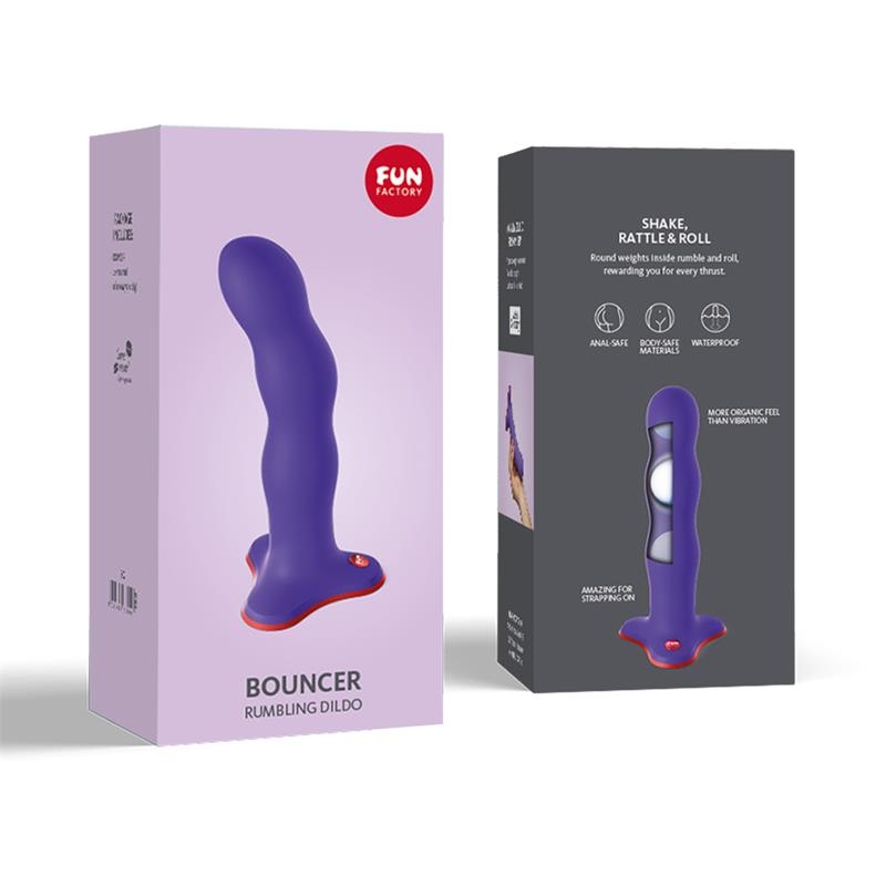 Bouncer Dildo con Bolas Internas Flashy Purple