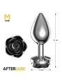 Plug Anal de Metal con Rosa Negra en la Base Talla M