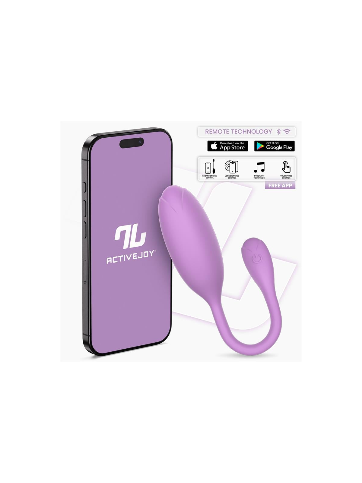 Logan Huevo Vibrador con APP Unibody Purpura