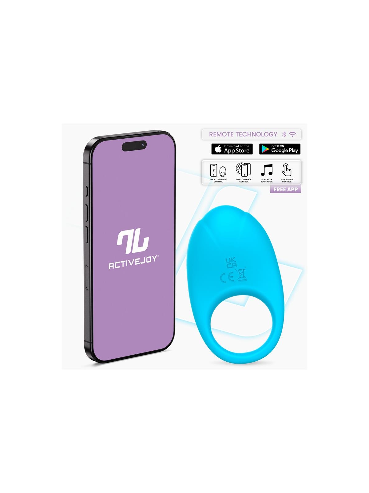 Ringo Anillo Vibrador con APP Unibody Azul