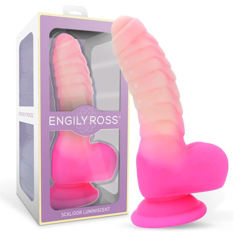 Scalidor Dildo Unicorn Brilla en la Oscuridad Silicona Liquida 18 cm