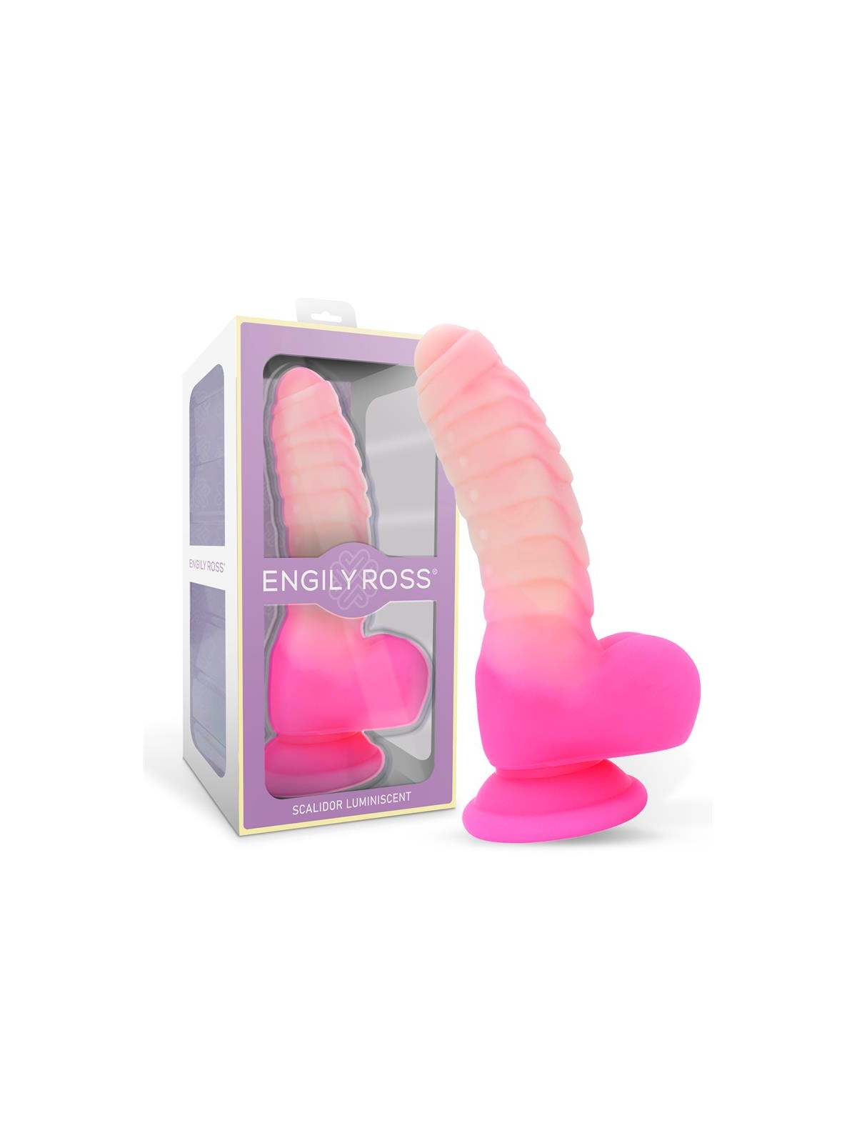 Scalidor Dildo Unicorn Brilla en la Oscuridad Silicona Liquida 18 cm