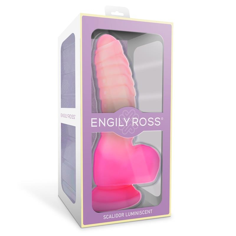 Scalidor Dildo Unicorn Brilla en la Oscuridad Silicona Liquida 18 cm