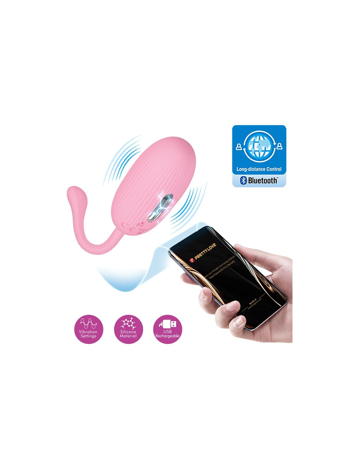 Doreen Huevo Vibrador con Electro Shock y APP