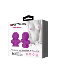 Funda para los Pezones con Vibracion Rosa