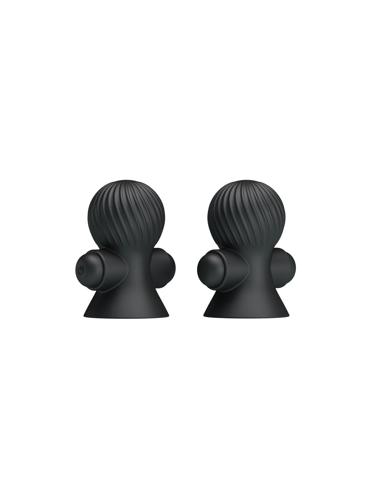 Funda para los Pezones con Vibracion Negro