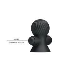 Funda para los Pezones con Vibracion Negro